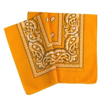 BANDAMKA BANDANA CHUSTKA APASZKA JASNA POMARAŃCZOWA