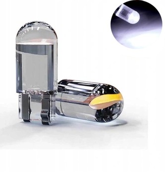 T10 W5W LED COB ŻARÓWKA DIODA SUPER CLEAR BIAŁA