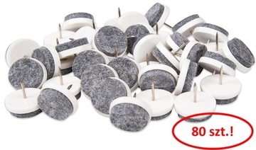 Filc ślizgacz podkładki filcowe wbijane 30mm 80szt