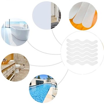 6 шт. наклейки для душа, полоски для ванны