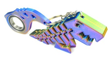 Набор Keyrambit Брелок KEYSPINNER + Flexi Rex Dino TikTok Цвет РОЗОВЫЙ ФЛУО