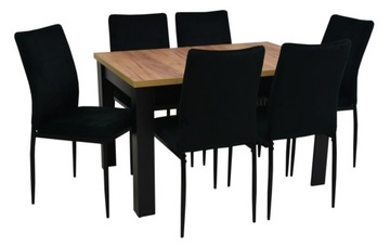 duży komplet 6 krzeseł TAPICEROWANYCH i stół CRAFT