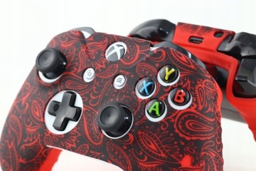 OSŁONA SILIKON ETUI na pada XBOX ONE S X Folk Red