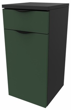 Szafka łazienkowa wisząca słupek 30 cm szuflada antracyt zieleń