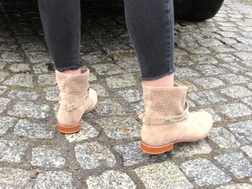 WIOSENNE BOTKI SKÓRA NATURALNA CAPUCINO (355A)38