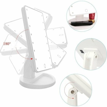 КОСМЕТИЧЕСКОЕ ЗЕРКАЛО С ПОДСВЕТКОЙ ДЛЯ МАКИЯЖА, БЕЛОЕ ЗЕРКАЛО С ПОДСВЕТКОЙ