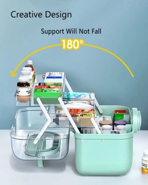 Аптечка первой помощи для лекарств большой емкости, коробка для таблеток, семейная аптека неотложной помощи