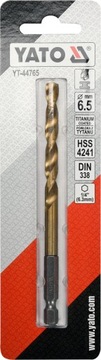WIERTŁO DO METALU HSS-TiN 6,5MM HEX