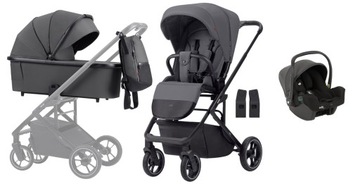 Wózek Carrello ALFA 3w1 Graphite Grey | SNUG 2