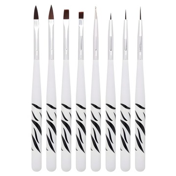 Zestaw 7 Pędzli Do Zdobienia Paznokci Sonda Zebra