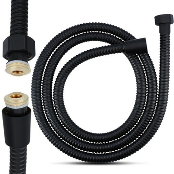 ДУШЕВОЙ ШЛАНГ Душевые ванны Гибкий КОНИЧЕСКИЙ 150 см Черный