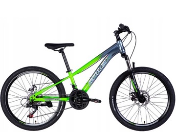 MŁODZIEŻOWY ROWER GÓRSKI MTB KOŁO 24 RAMA 11 120-150 CM LEKKI STYLOWY