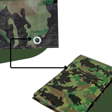 Камуфляжный брезент для выживания в стиле милитари CAMO водонепроницаемый 3x3 м