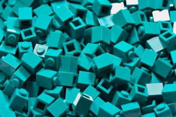 Lego dark turquoise turkusowy klocek 1x1 3005 40szt