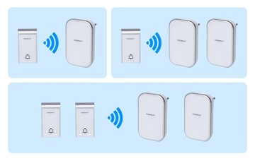 БЕСПРОВОДНОЙ ДВЕРНОЙ ЗВОНОК 32 МЕЛОДИИ 150м