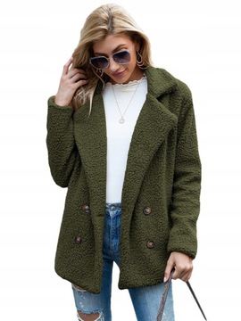 KOBIECA MODA CIEPŁA BLUZA KURTKA FUTRZAK POLAR