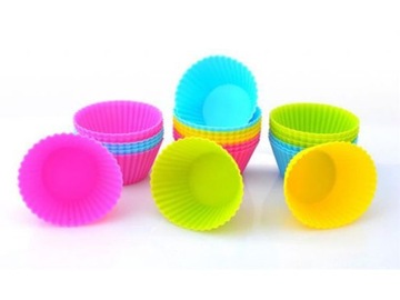 СИЛИКОНОВЫЕ ФОРМЫ ДЛЯ КЕКСОВ, МАФФИНЫ, ФОРМА ДЛЯ ВЫПЕЧКИ, ЧАШКИ, 12 ШТ.