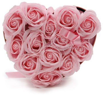Цветочная коробка Soap Flowers - 13 розовых роз