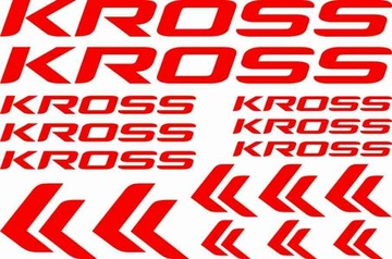 NAKLEJKI ZASTĘPCZE NA ROWER KROSS RÓŻNE KOLORY