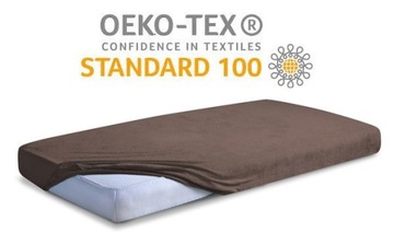 Простыня махровая на резинке 120х200 кирпично-красная 51 Премиум