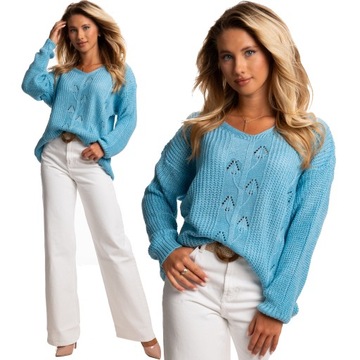 Genialny Cudowny SWETER Sweterek Ażurek Damski Dużo Kolorów