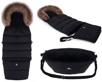 COTTONMOOSE COMBI YUKON 3В1 ТЕПЛАЯ КОЛЯСКА С МЕХОМ ЧЕРНЫЙ