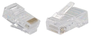 РАЗЪЕМ RJ45 8P8C ПОЗОЛОЧЕННЫЙ ИНТЕРНЕТ-ШТЕК КАТ.5E UTP 10 ШТ.