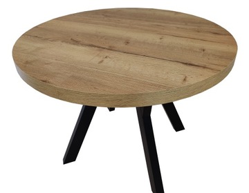 HALIFAX ДУБ EGGER круглый раздвижной стол Ø100/150