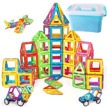 Velké Stavebnice Set 180 ks Panely Magnetic Tiles 3D