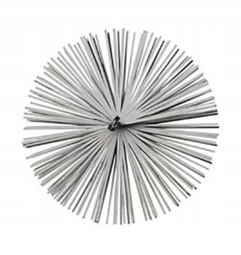 SZCZOTKA DO CZYSZCZENIA KOMINA 150mm METAL blacha OKRĄGŁA