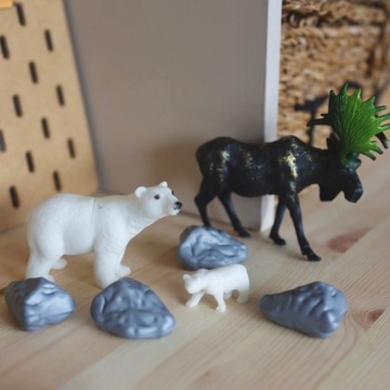 НАБОР ФИГУРОК БОЛЬШИЕ АРКТИЧЕСКИЕ ЖИВОТНЫЕ XXL КОНТЕЙНЕР ПИНГВИН 16 ЭЛЕМЕНТОВ. ВУПИ