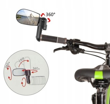 LUSTERKO ROWEROWE DO ROWERU NA KIEROWNICĘ UNIWERSALNE WSTECZNE LEWE PRAWE