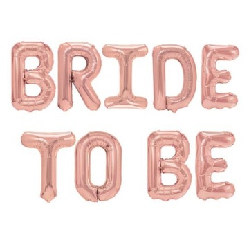 Zestaw balonów foliowych BRIDE TO BE rose gold