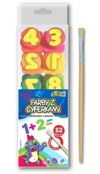 Farby plakatowe z cyferkami Penmate 12x20 ml