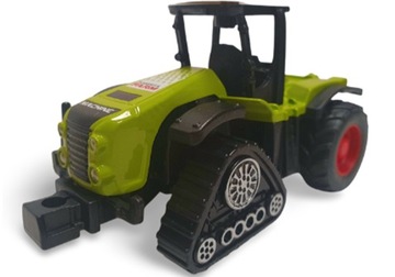 TRAKTOR Z GĄSIENICAMI ZIELONY 9CM 1:80 E1118 EMAJ