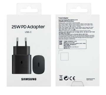 Оригинальное быстрое зарядное устройство Samsung 25 Вт, черное PD