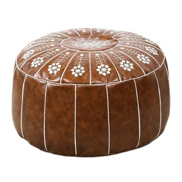 21-calowa pufa marokańska Ottoman Cover Boho PU Ci