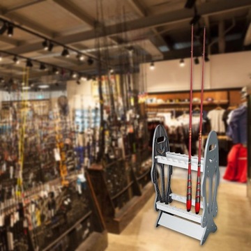 Держатель удочки Съемные удочки Легкая установка Дисплей Серый