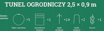 САДОВЫЙ ТУННЕЛЬ AGR НЕТКАНАЯ МИНИ-ТЕПЛИЦА 2,5х0,9м ТОМАТНАЯ КРЫШКА