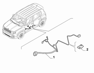 JEEP RENEGADE 2014 - ЖГУТ ПРОВОДОВ ПЕРЕДНЕЙ ПРАВОЙ ДВЕРИ Передний правый