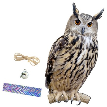 Подвесные колокольчики в виде совы, поделки для отпугивания птиц