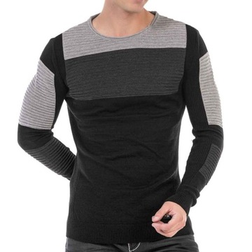 Cipo Baxx Sweter Męski Delikatny Slim Prezent