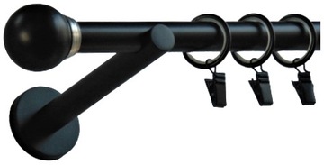 Одинарный карниз, металлический, черный Modern 19 340