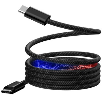 KABEL MAGNETYCZNY USB C PD 60W DO IPHONE 15 16 SAMSUNG SZYBKIE ŁADOWANIE 1M