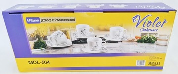 ZESTAW FILIŻANEK VIOLET 6SZT VC442F