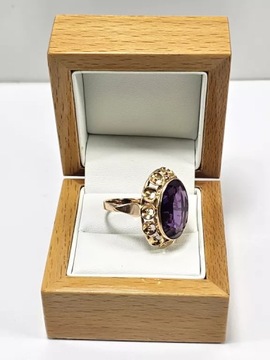 ФЕНОМЕНАЛЬНОЕ ЗОЛОТОЕ КОЛЬЦО 585 ПРОБЫ SYN. РУБИН Р23 10.96Г