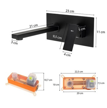Настенный смеситель для умывальника в ванной