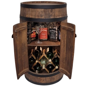 Деревянная барная стойка со светодиодной дверцей из венге + подставка