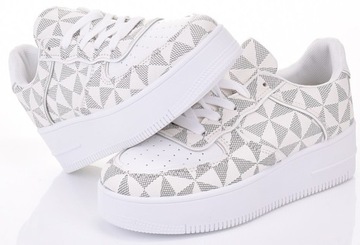 LEKKIE SNEAKERSY DAMSKIE NA PLATFORMIE WYGODNE BUTY SPORTOWE
