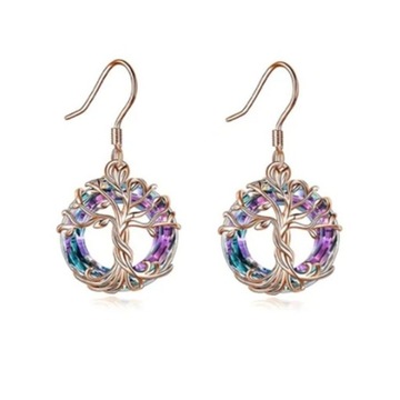 Women Set Necklace / Earrings Round Hollow Out